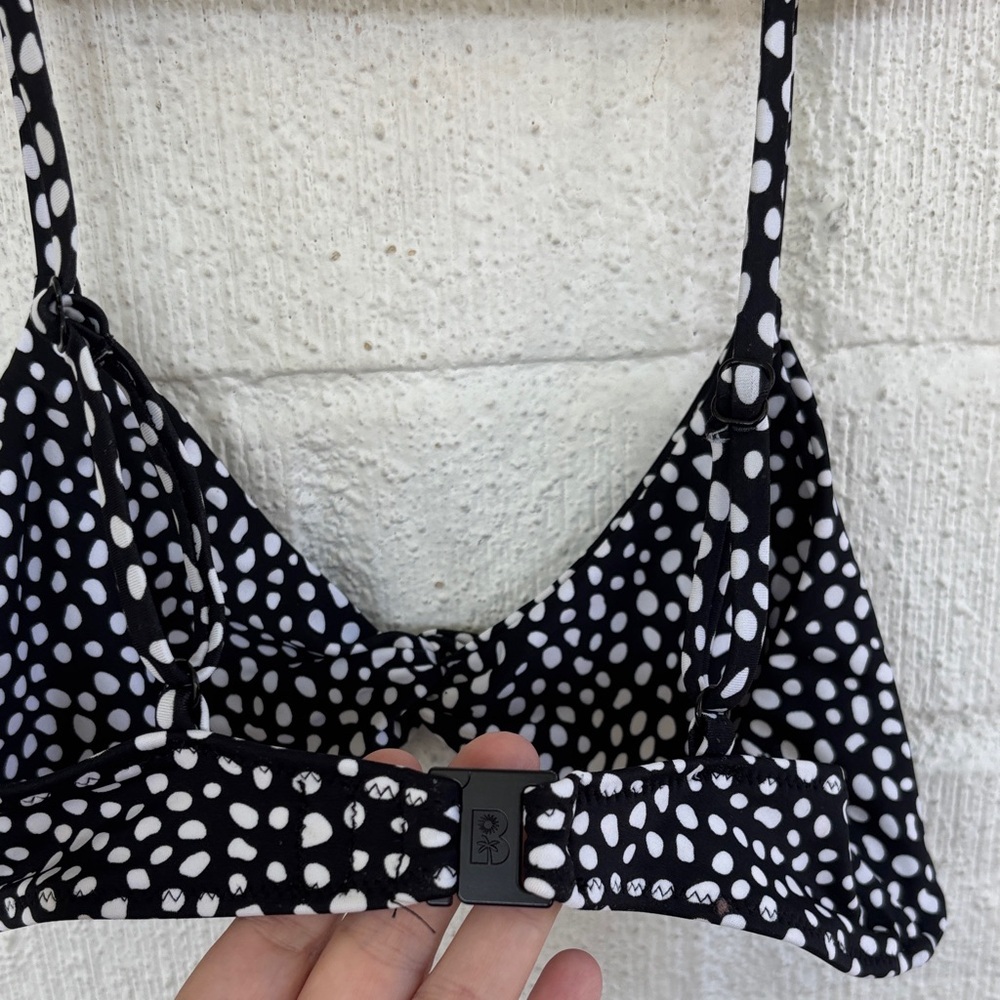 Blackbough Black & White Polka Dot Bikini Set sz S - Picture 5 of 8